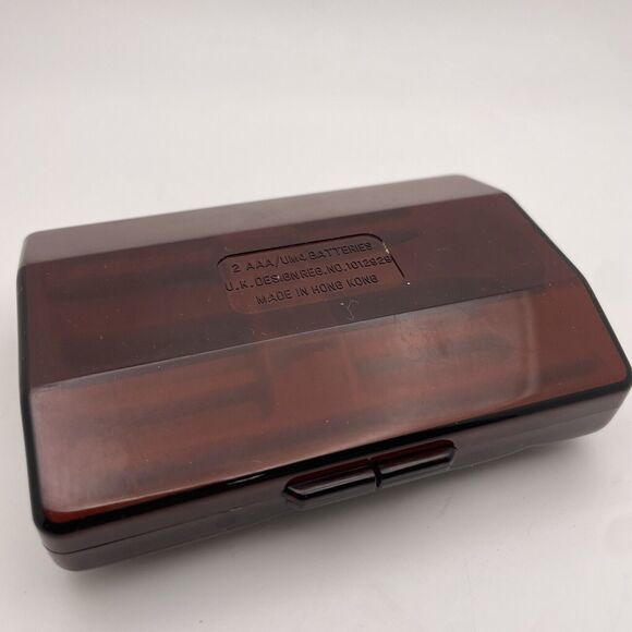 VTG Lucite Lighted Compact Mirror With Make Up Brush Set UK Design Hong Kong - Picture 5 of 5